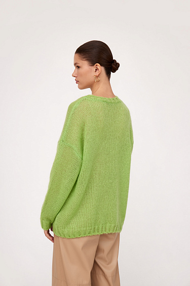 Semi-sheer openwork jumper - BRUSNIKA Women Clothes