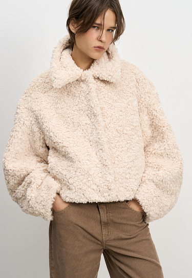 Short fur coat lined with synthetic padding - BRUSNIKA Women Clothes