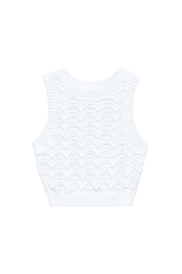 Knitted top with wavy pattern - BRUSNIKA Women Clothes