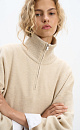 Jumper with a stand collar and a zippe - BRUSNIKA. Women clothes