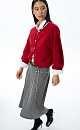 Fox-fur buttoned cardigan - BRUSNIKA. Women clothes