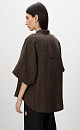 Ethnic-print linen shirt - BRUSNIKA. Women clothes