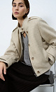 Woolen bomber jacket with a stand collar - BRUSNIKA. Women clothes