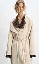 Wool coat with an asymmetrical lapel - BRUSNIKA. Women clothes
