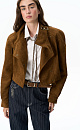 suede jacket with a stand‑up collar - BRUSNIKA. Women clothes