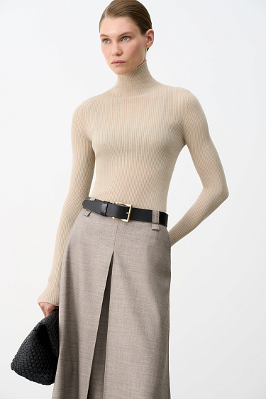 knitted turtleneck made of merino wool - BRUSNIKA Women Clothes
