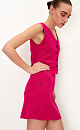 Knitted mini skirt with side closure - BRUSNIKA. Women clothes