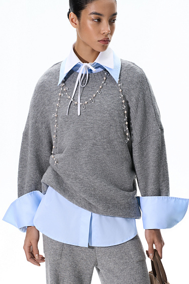 Jumper made of buckled yarn - BRUSNIKA Women Clothes
