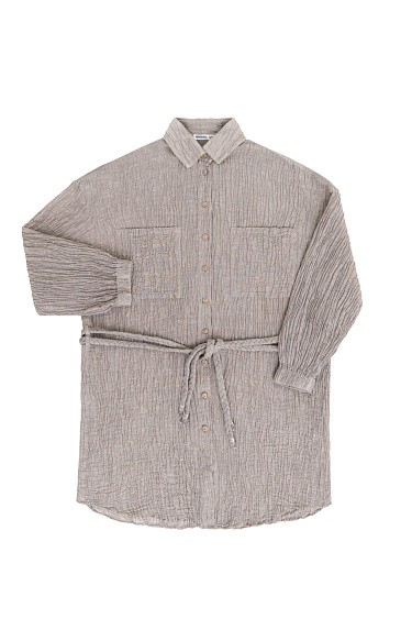 Shirt dress with belt - BRUSNIKA Women Clothes