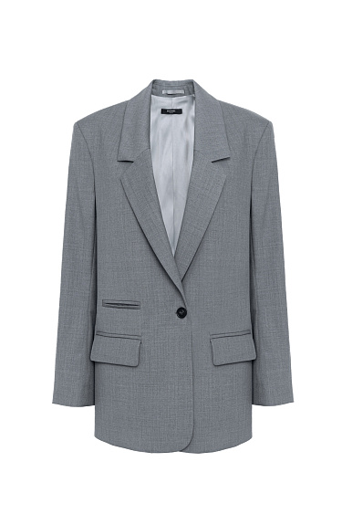 Basic side slits blazer - BRUSNIKA Women Clothes