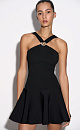 Mini dress with curly buckle - BRUSNIKA. Women clothes