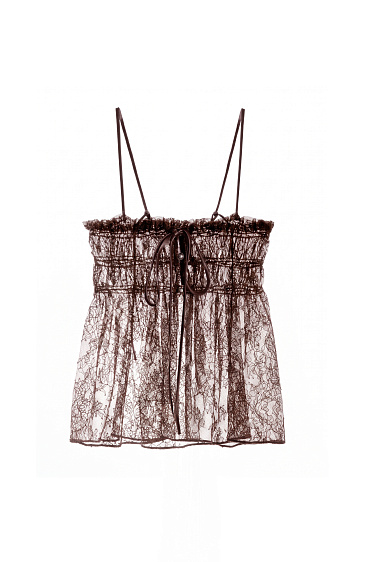lace top with ties - BRUSNIKA Women Clothes