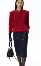 Denim midi skirt with fringe - BRUSNIKA. Women clothes