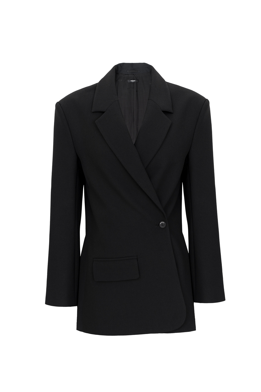 Single-breasted blazer with asymmetrical fastening - BRUSNIKA. Women clothes