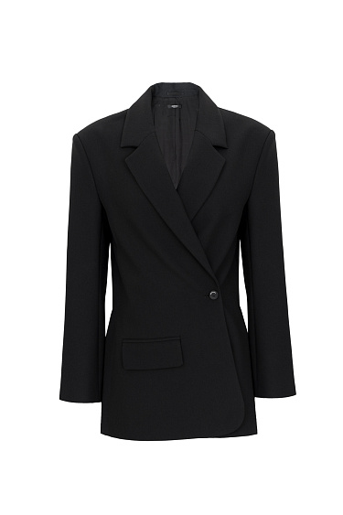 Single-breasted blazer with asymmetrical fastening - BRUSNIKA Women Clothes
