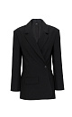 Single-breasted blazer with asymmetrical fastening - BRUSNIKA. Women clothes