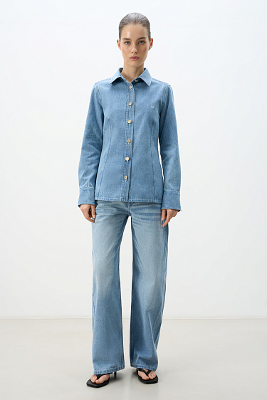 100% cotton denim shirt - BRUSNIKA Women Clothes