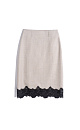Midi skirt with lace - BRUSNIKA. Women clothes