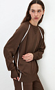 Knit jumper with contrast lines - BRUSNIKA. Women clothes