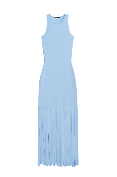 Dress with fringed skirt - BRUSNIKA Women Clothes