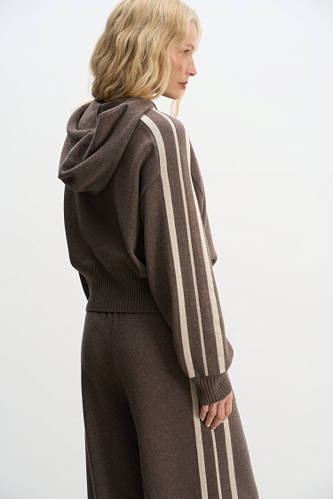 short hoodie bomber jacket - BRUSNIKA Women Clothes
