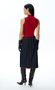 Denim midi skirt with fringe - BRUSNIKA. Women clothes