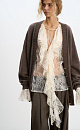 Long fox down cardigan - BRUSNIKA. Women clothes