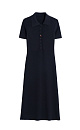 Midi knitted dress with a polo collar - BRUSNIKA. Women clothes