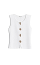 Knitted vest with accent buttons - BRUSNIKA. Women clothes