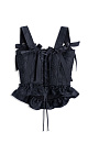 Jacquard-patterned corset with back lacing - BRUSNIKA. Women clothes