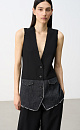 vest with denim inserts - BRUSNIKA. Women clothes