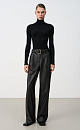 Straight trousers made of eco-leather - BRUSNIKA. Women clothes