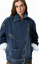 Denim biker jacket - BRUSNIKA. Women clothes