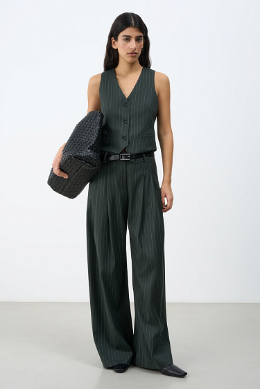 Straight striped trousers - BRUSNIKA Women Clothes