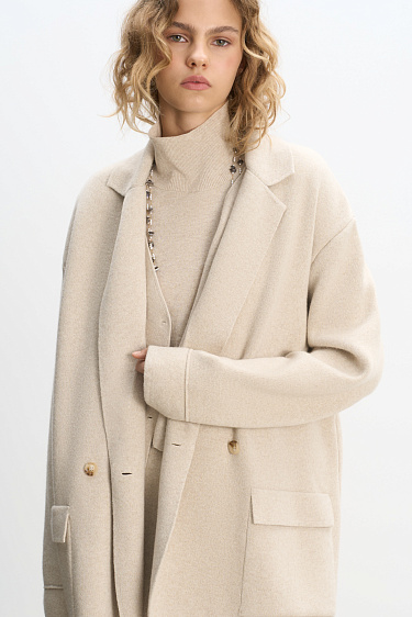 Cashmere-blend knit blazer - BRUSNIKA Women Clothes