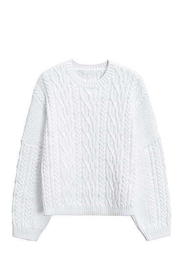 Knitted jumper with braids - BRUSNIKA Women Clothes