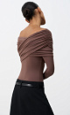 Bodysuit with draped bodice - BRUSNIKA. Women clothes