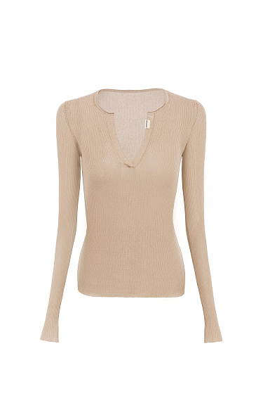 Cut-out long sleeve top - BRUSNIKA Women Clothes