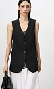 Long-sleeved vest made of 100% linen - BRUSNIKA. Women clothes