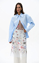 Transparent skirt with embroidery - BRUSNIKA. Women clothes