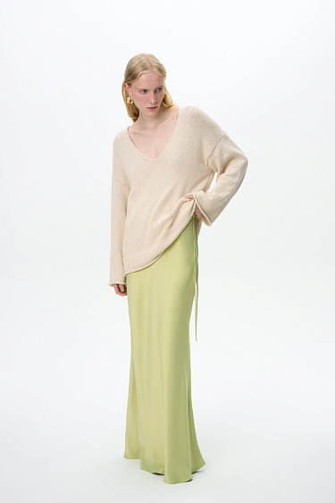 Satin maxi skirt - BRUSNIKA Women Clothes