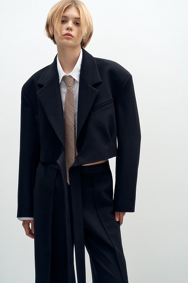 Wrap crop jacket - BRUSNIKA Women Clothes