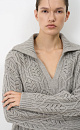 Openwork jumper with polo collar - BRUSNIKA. Women clothes