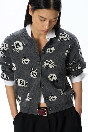 Floral print cardigan - BRUSNIKA Women Clothes
