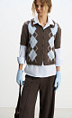 cardigan with an argyle pattern - BRUSNIKA. Women clothes