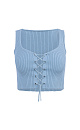 Lace-up crop top - BRUSNIKA. Women clothes