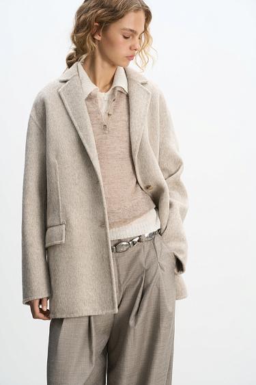 Single-breasted jacket-coat - BRUSNIKA Women Clothes