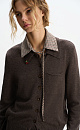 cashmere cardigan with a polo collar - BRUSNIKA. Women clothes