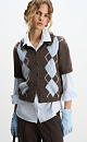 cardigan with an argyle pattern - BRUSNIKA. Women clothes