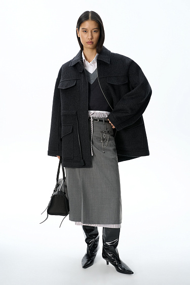 100% wool jacket with drawstring - BRUSNIKA Women Clothes